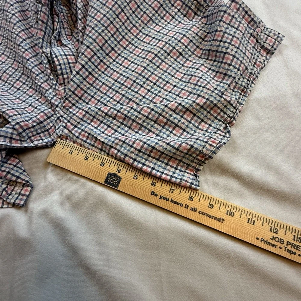 Vineyard Vines Men's Chino Club Short Size 34 Multicolor Plaid Blue Pink‎ White - Picture 6 of 9